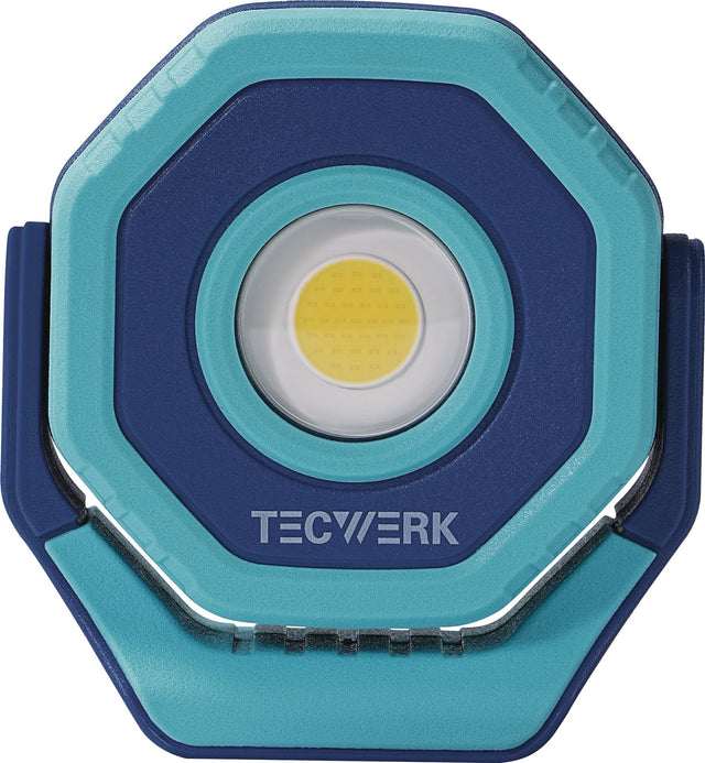 TECWERK LED-Akkuhandleuchte 7 W, 100–800 lm, 360° verstellbar, mit Magnet