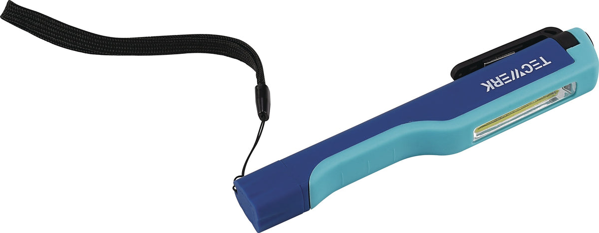 TECWERK LED-Taschenlampe 80 lm, 8 m Leuchtweite, mit magnetischem 180°-Clip