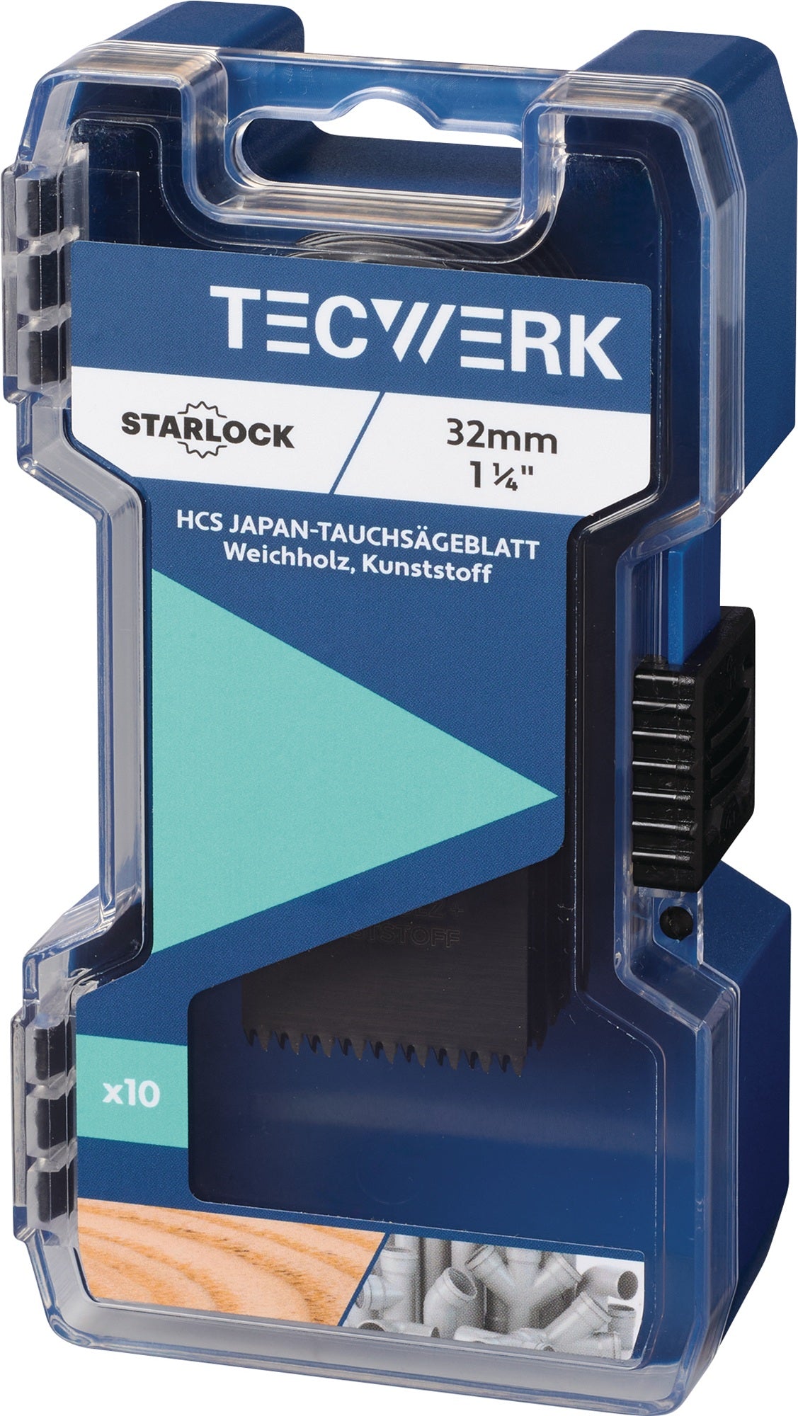 TECWERK Tauchsägeblatt Starlock 32 mm – Eintauchtiefe 42 mm für Weichholz & Kunststoff