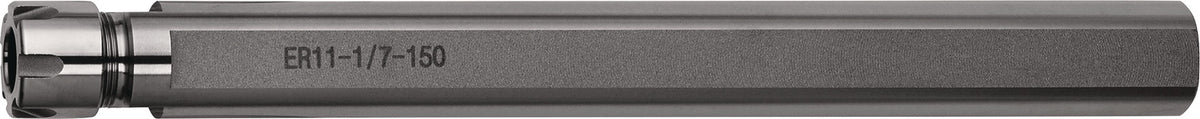 TECWERK Spannzangenfutter ER mit Zylinderschaft Ø 16 mm, Spannbereich 1–7 mm, Schaftlänge 150 mm