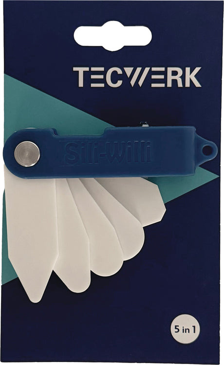 TECWERK Silikonspachtel 5 in 1 für sämtliche Silikonfugen, 85 mm, Kunststoff