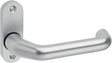 EDI Profiltürdrückerlochteil 1391/0000 Aluminium F1 oval 8 mm gekröpft – fest-drehbar für Rahmentüren