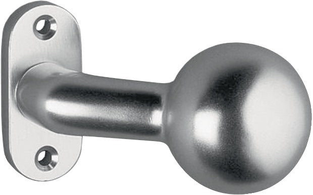 EDI Profiltürknopf 1331/4020 aus Aluminium F1, fest, oval – für Rahmentüren, Zäune und Tore