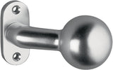 EDI Profiltürknopf 1331/4020 aus Aluminium F1, fest, oval – für Rahmentüren, Zäune und Tore