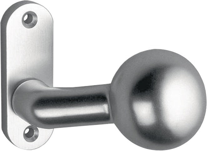 EDI Profiltürknopf 1330/4020 Aluminium F1 fest – Kugel-Knopf mit ovaler Massivrosette