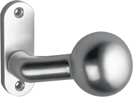 EDI Profiltürknopf 1330/4020 Aluminium F1 fest – Kugel-Knopf mit ovaler Massivrosette
