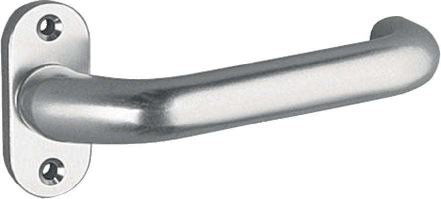 EDI Profiltürdrückerlochteil 1308/0000 Aluminium F1 oval 8 mm gekröpft für Rahmentüren
