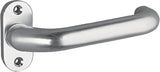 EDI Profiltürdrückerlochteil 1308/0000 Aluminium F1 oval 8 mm gekröpft für Rahmentüren