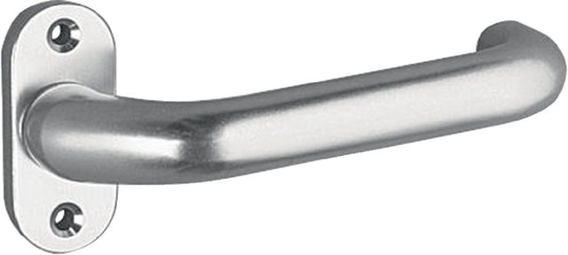 EDI Profiltürdrückerlochteil 1308/0000 Aluminium F1 oval 8 mm gekröpft für Rahmentüren