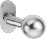 EDI Feuerschutzkugelknopf 2133/4020 – Aluminium F1, Ovalrosette, Profiltür, DIN 18273
