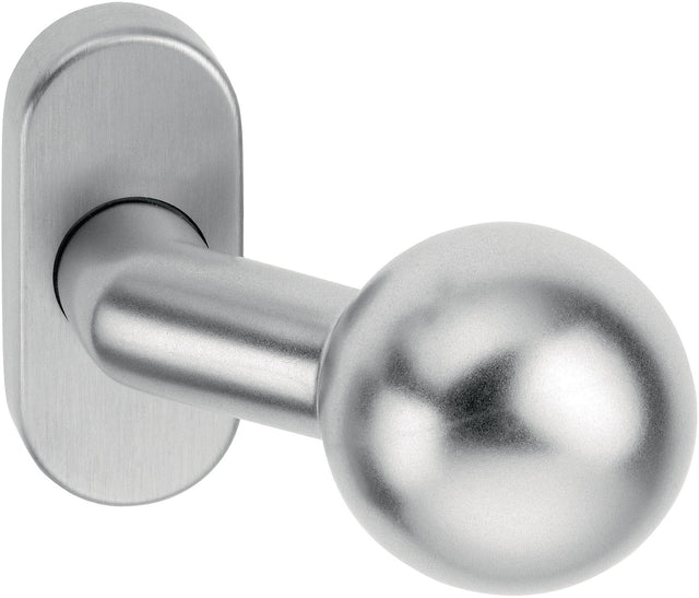 EDI Feuerschutzkugelknopf 2133/4020 – Aluminium F1, Ovalrosette, Profiltür, DIN 18273
