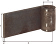 GAH Anschweißband 13x80x40x5 mm Stahl roh – 10 Stück Schiebetür- und Torbeschläge