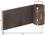 GAH Anschweißband 13x80x40x5 mm Stahl roh – 10 Stück Schiebetür- und Torbeschläge