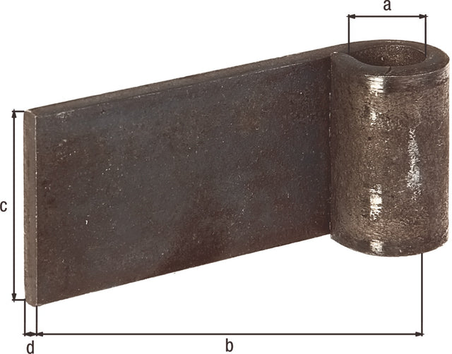 GAH Anschweißband 13x80x40x5 mm Stahl roh – 10 Stück Schiebetür- und Torbeschläge