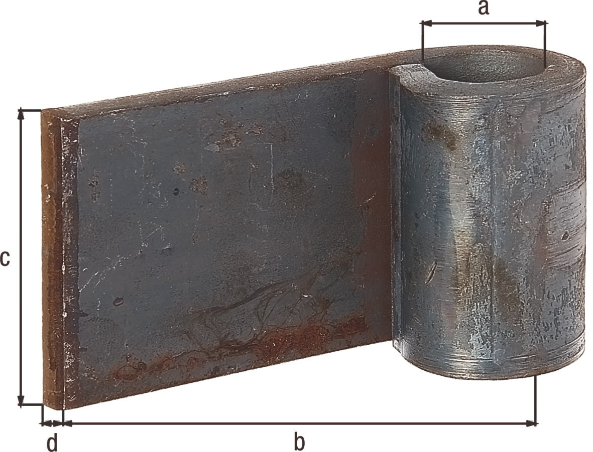 GAH Anschweißband 13x80x40x5 mm Stahl roh – 10 Stück Schiebetür- und Torbeschläge