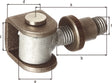 GAH Torband 65x42x37x30mm Stahl roh feuerverzinkt zum Anschweißen – verstellbar um 15 mm
