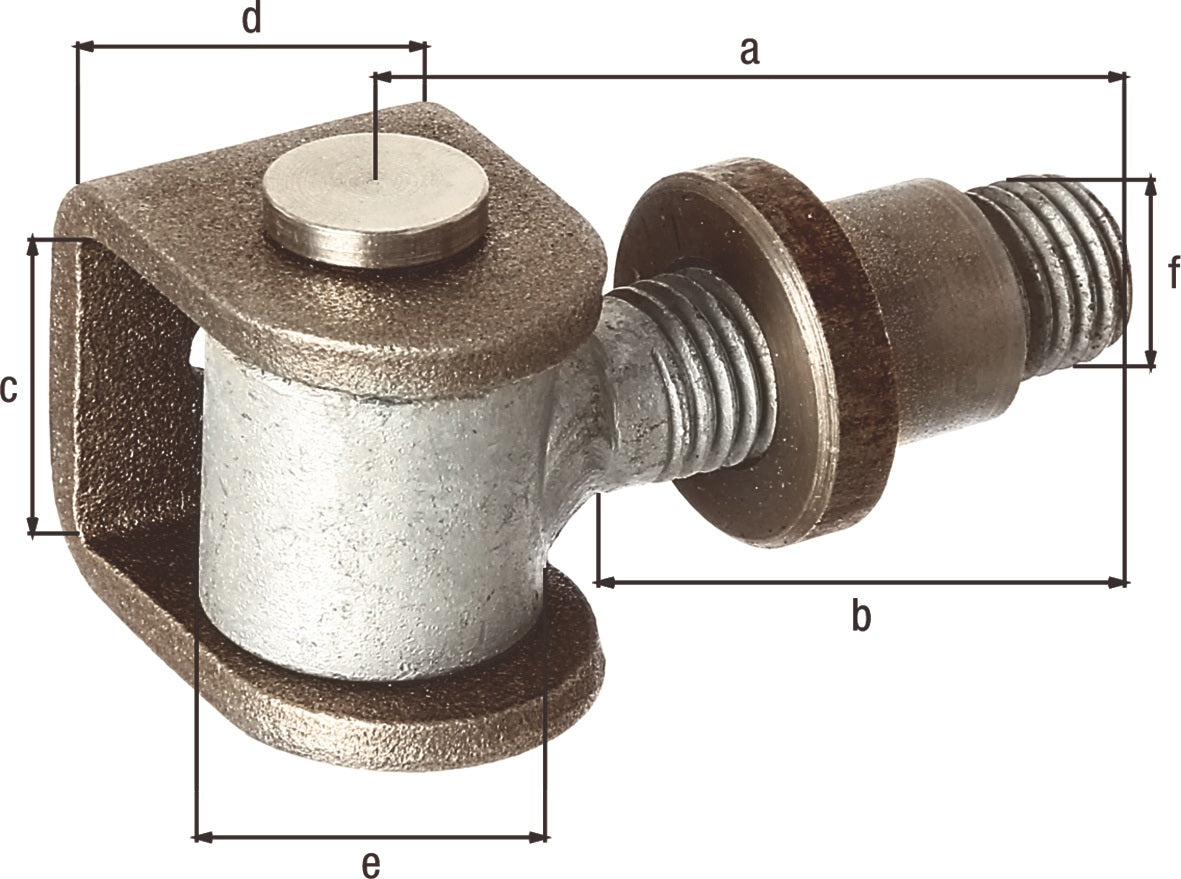GAH Torband 65x42x37x30mm Stahl roh feuerverzinkt zum Anschweißen – verstellbar um 15 mm