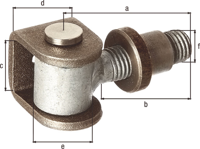 GAH Torband 65x42x37x30mm Stahl roh feuerverzinkt zum Anschweißen – verstellbar um 15 mm