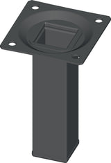 ALFER ALUMINIUM Möbelfuß weiß 25x25mm H.100mm mit Anschraubplatte