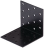 GAH Lochplattenwinkel ETA-08/0165 80x80x2,5 mm Stahl verzinkt schwarz kunststoffbeschichtet 25 Stück