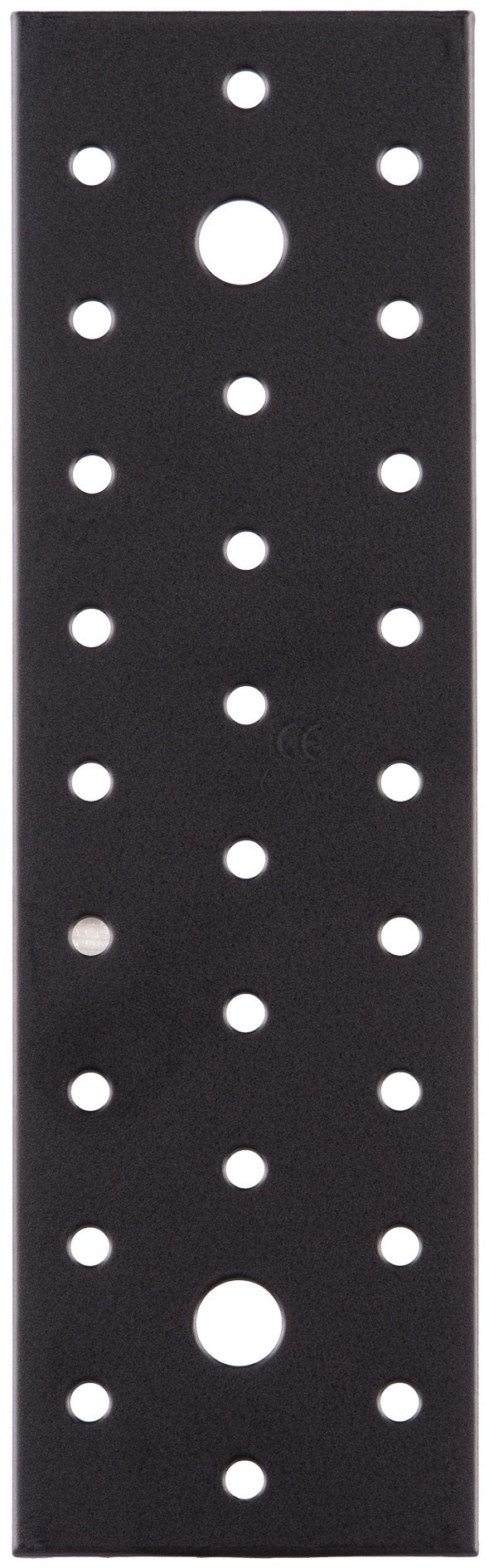 GAH Lochplatte 200 x 60 x 2 mm Stahl roh, verzinkt, schwarz kunststoffbeschichtet – 25 Stück