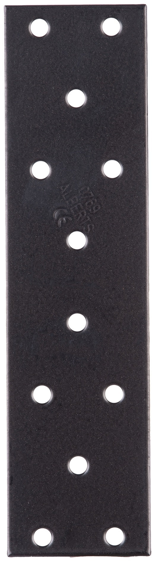 GAH Lochplatte 200 x 60 x 2 mm Stahl roh, verzinkt, schwarz kunststoffbeschichtet – 25 Stück