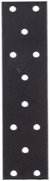 GAH Lochplatte 200 x 60 x 2 mm Stahl roh, verzinkt, schwarz kunststoffbeschichtet – 25 Stück