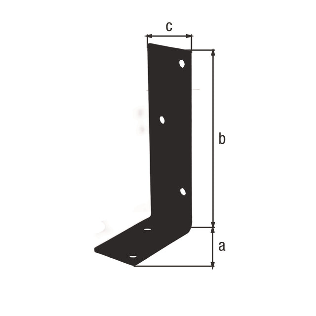 GAH Balkenwinkel L140x75mm ungleichschenklig Stahl verzinkt schwarz