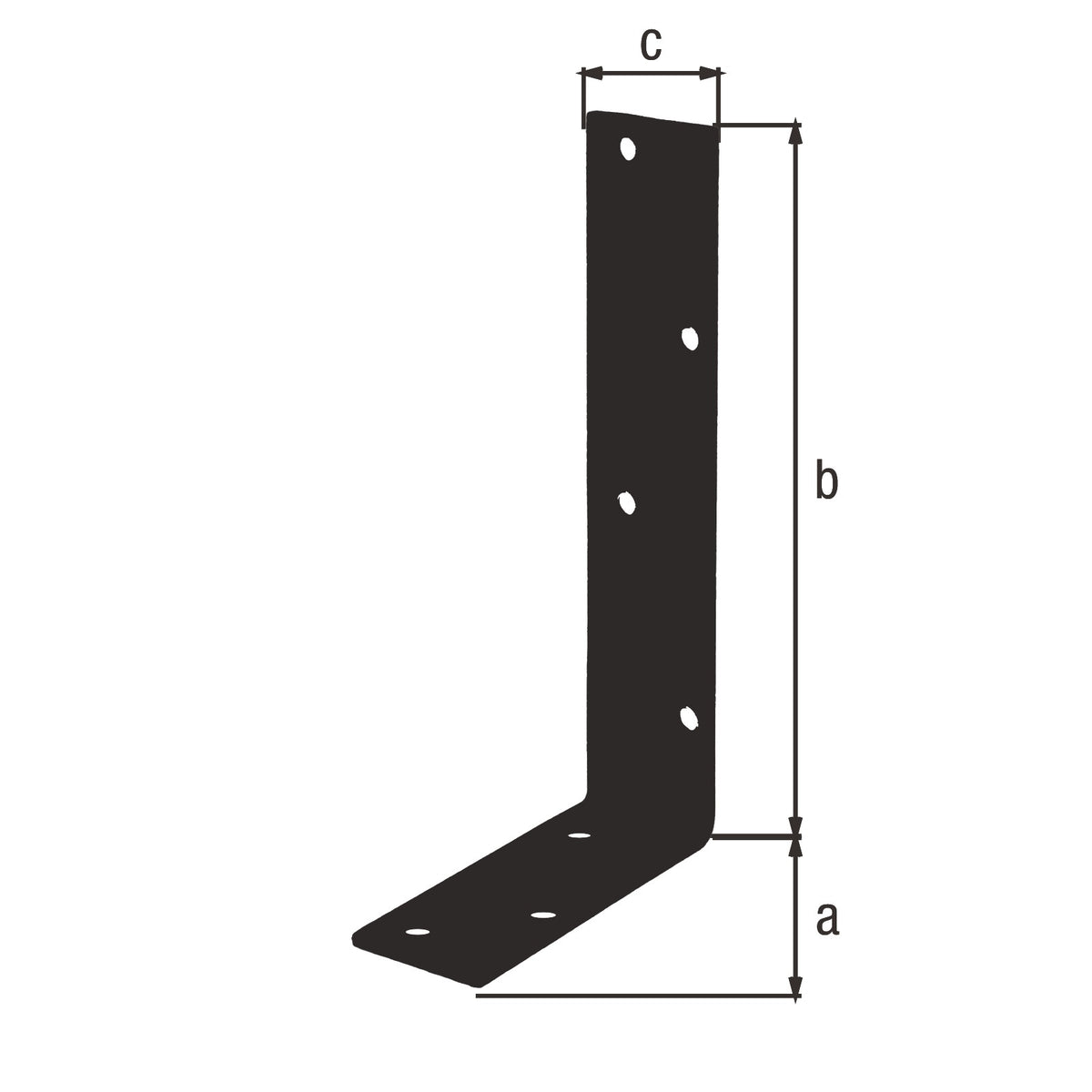 GAH Balkenwinkel L140x75mm ungleichschenklig Stahl verzinkt schwarz