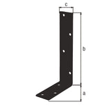 GAH Balkenwinkel L140x75mm ungleichschenklig Stahl verzinkt schwarz