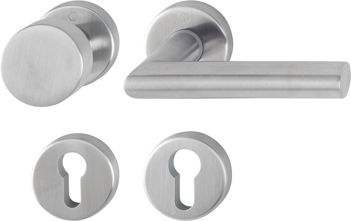 HOPPE Rosettengarnitur Amsterdam E1400Z Edelstahl matt DIN L/R