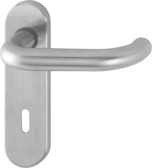 HOPPE Kurzschildgarnitur Paris E138Z/353K Edelstahl F69 OB – DIN EN 1906, Schnellstift, 72 mm