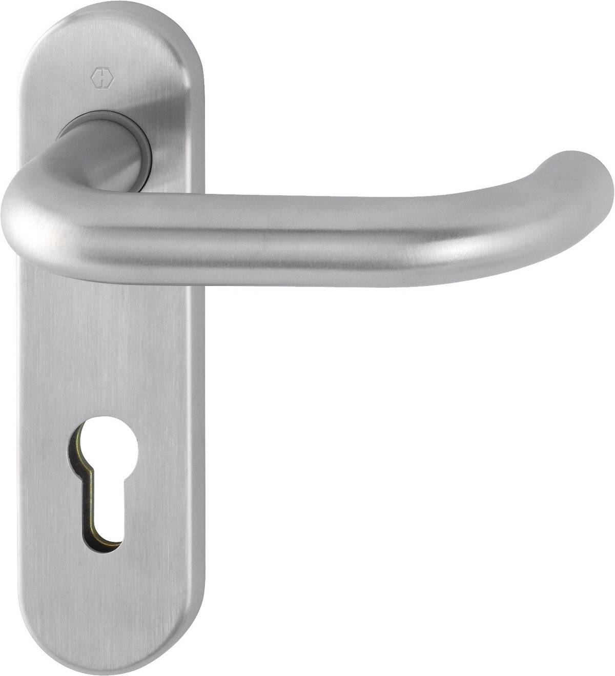 HOPPE Kurzschildgarnitur Paris E138Z/353K Edelstahl F69 OB – DIN EN 1906, Schnellstift, 72 mm