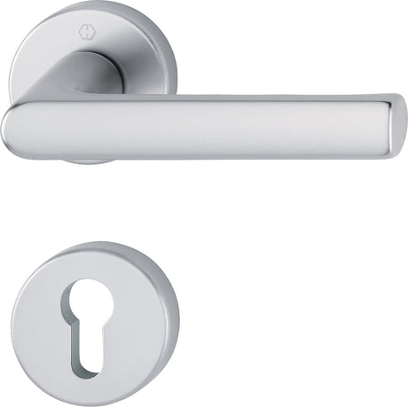 HOPPE Rosettengarnitur Hamburg 1700 Aluminium F1 DIN L/R – SchnellstiftPlus Türbeschlag