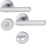 HOPPE Rosettengarnitur Hamburg 1700 Aluminium F1 DIN L/R – SchnellstiftPlus Türbeschlag