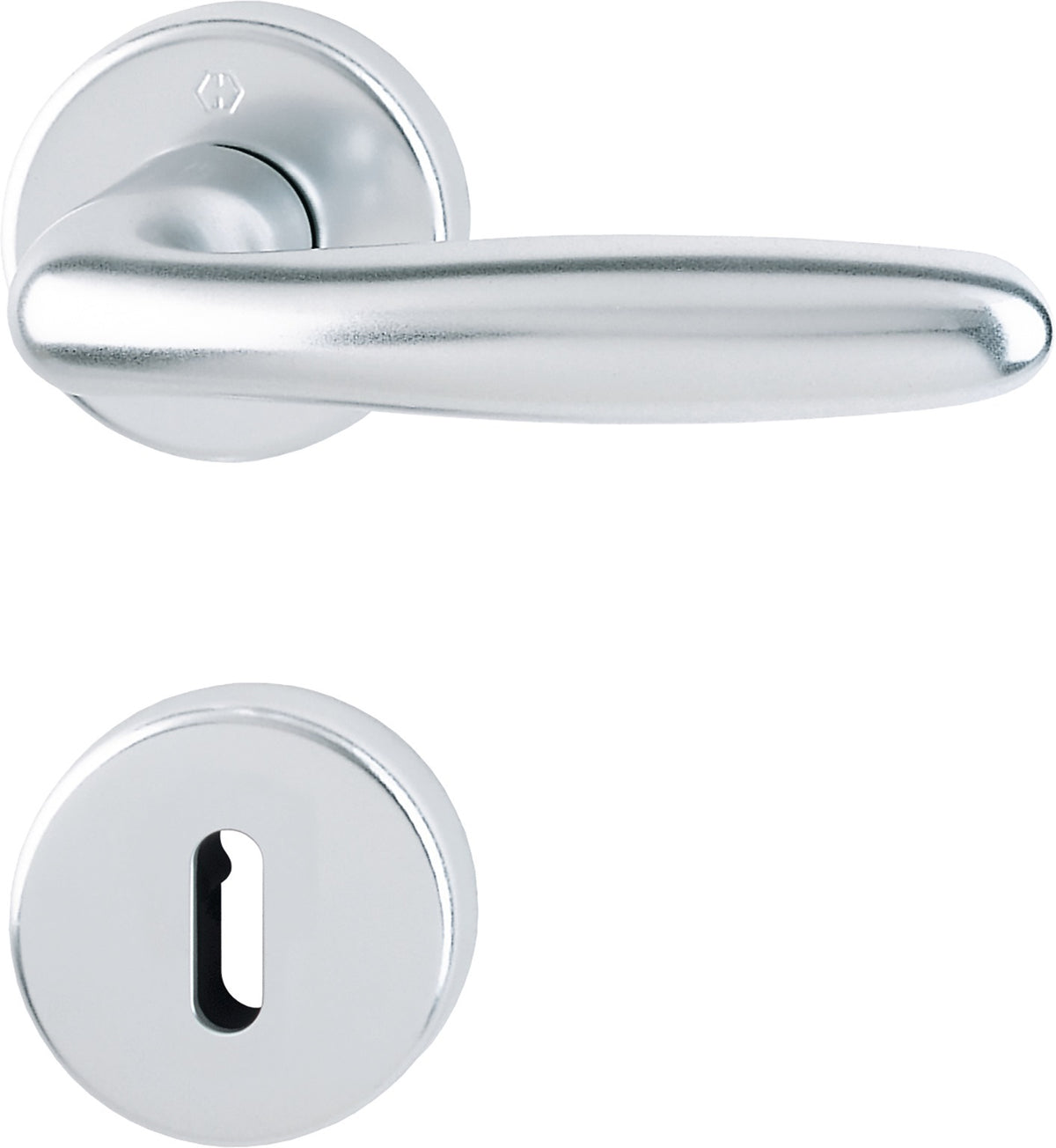 HOPPE Rosettengarnitur Verona 1510 Aluminium F1 OB DIN L/R SchnellstiftPlus