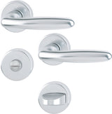 HOPPE Rosettengarnitur Verona 1510 Aluminium F1 OB DIN L/R SchnellstiftPlus