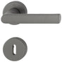 HOPPE Rosettengarnitur Hamburg 1700/42KB/42KBS Aluminium F7302 Struktur DIN L/R D/D