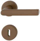 HOPPE Rosettengarnitur Hamburg 1700/42KB/42KBS Aluminium F7302 Struktur DIN L/R D/D