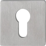 HOPPE Schlüsselrosetten-Paar E848NS Edelstahl quadratisch 53 mm für Innentüren