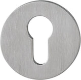 HOPPE Schlüsselrosetten-Paar E849NS Edelstahl matt für Innentüren – SchnellstiftPlus, 2 mm, Ø 55 mm