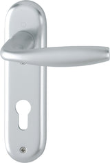 HOPPE Kurzschildgarnitur NY 1810/273KP Aluminium F1 für Innentüren DIN 1906