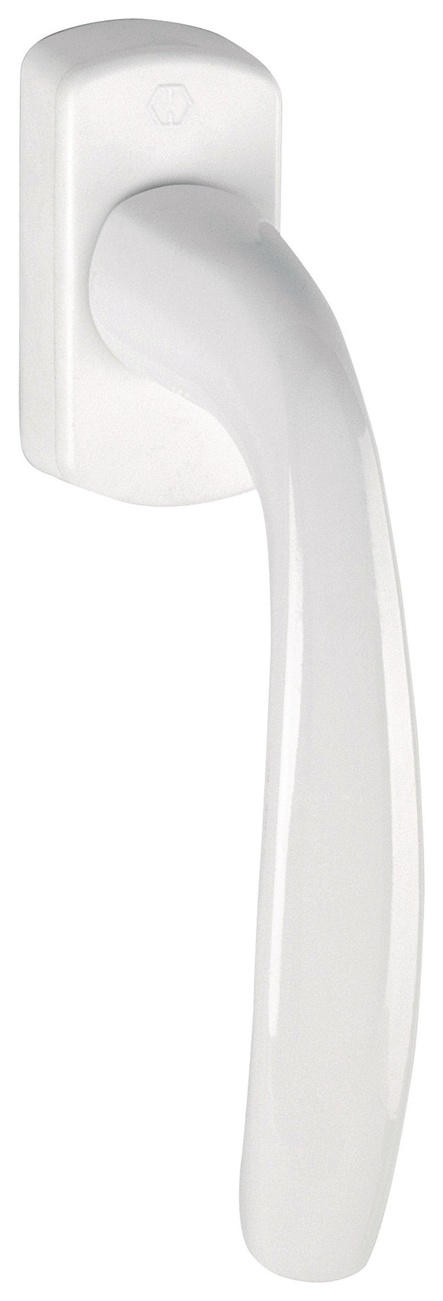 HOPPE Fenstergriff New York 0810/U10 Aluminium verkehrsweiß F9016, 35 mm Stiftvorstand