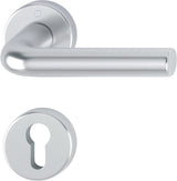 HOPPE Rosettengarnitur Bonn 150/42KV/42KVS Aluminium F1 OB – Objekt-Türgriffgarnitur mit Schnellstift