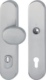 HOPPE Schutzgarnitur E86G/3332ZA/3310 – Edelstahl, ES1 (SK2), 92 mm, für Türstärke 67-77 mm