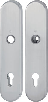 HOPPE Langschildpaar F69 VA Edelstahl PZ 92 mm für Außen-/Wohnungstüren