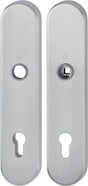 HOPPE Langschildpaar F69 VA Edelstahl PZ 92 mm für Außen-/Wohnungstüren
