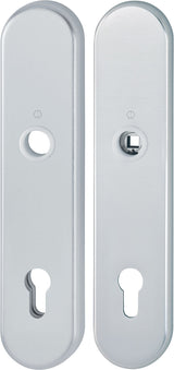 HOPPE Langschildpaar F69 VA Edelstahl PZ 92 mm für Außen-/Wohnungstüren