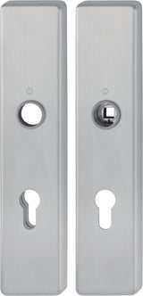 HOPPE Langschildpaar E2221/2210 Edelstahl matt F69 PZ 72 mm für Außentüren