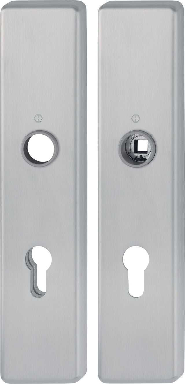 HOPPE Langschildpaar E2221/2210 Edelstahl matt F69 PZ 72 mm für Außentüren